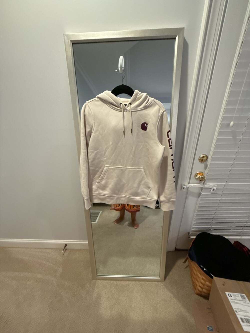 Carhartt Clarksburg Hoodie Size M (8-10) Cream White